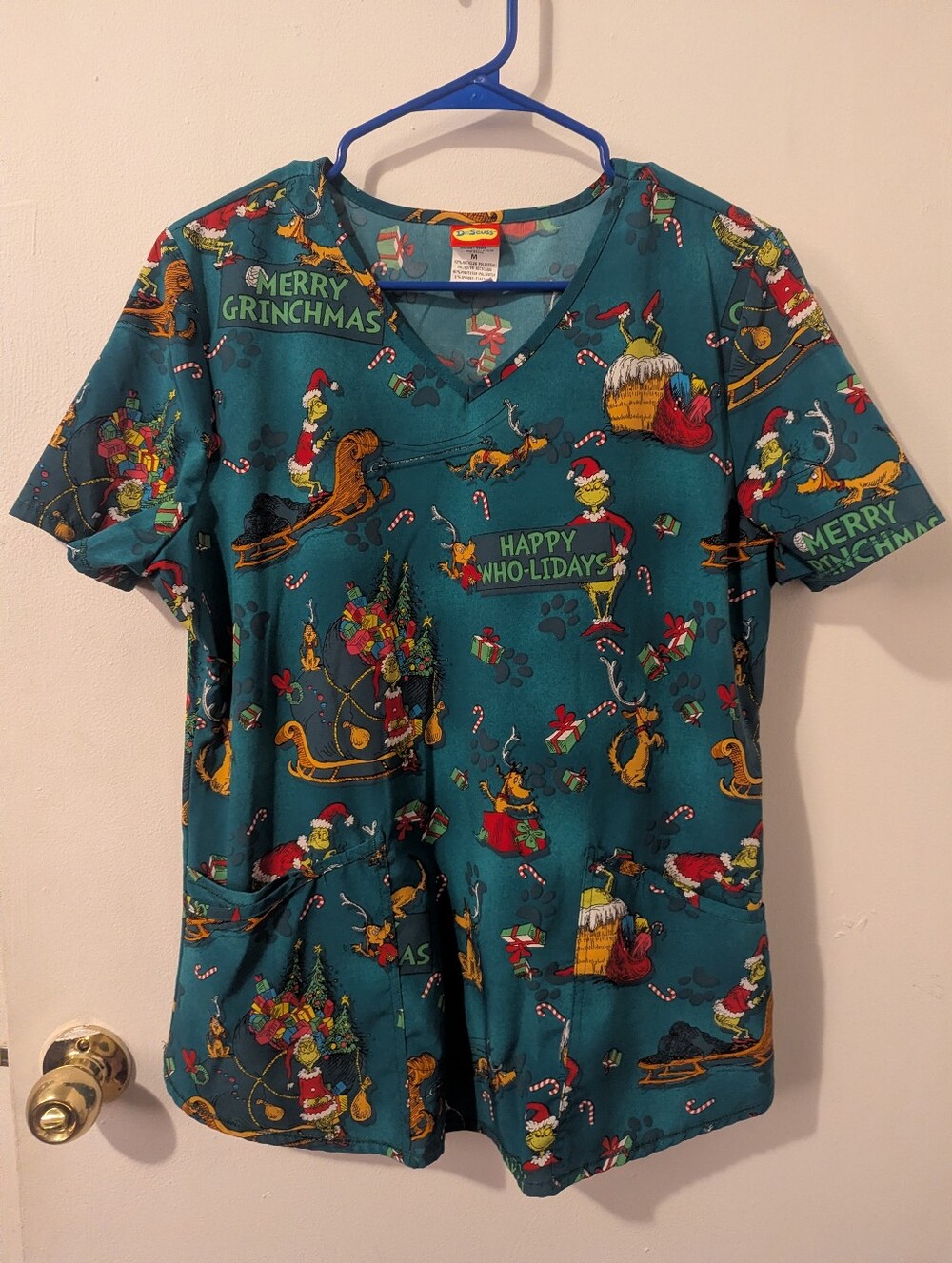 Dr. Seuss The Grinch Scrub Top
